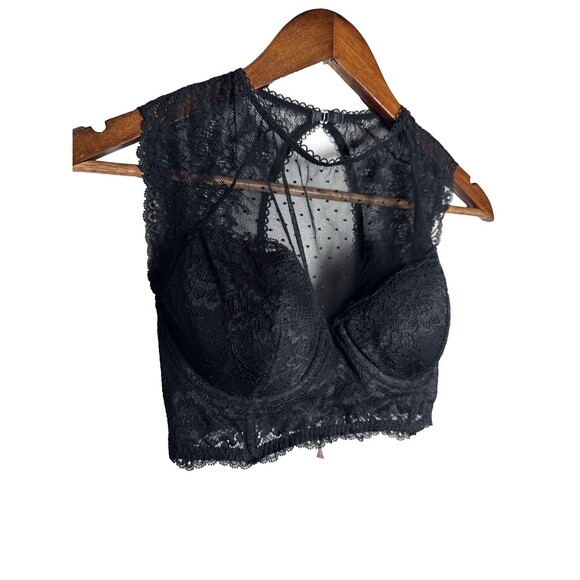 Dobreva Sexy Lace Mesh Corset Bra Black Size 34D - Picture 2 of 16